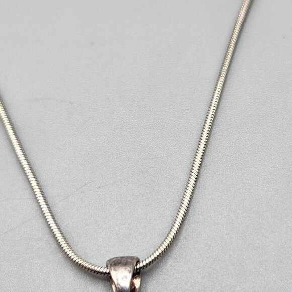 Sterling Silver Chain w/ Crystal Cross Pendant - Picture 8 of 15